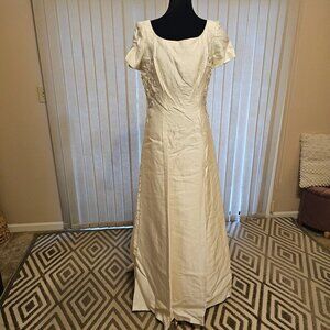 The Fiore Beige Embroidered Wedding Dress 10/12